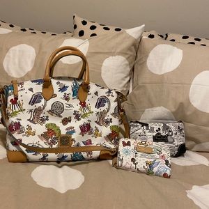 Dooney & Bourke Disney World Purse with charm,wallet, mini bag and dust bag.
